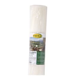Malla plastificada cuadrada blanca 1x5 m.