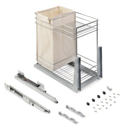 Kit botellero + cubo panero 30 cm con cierre soft