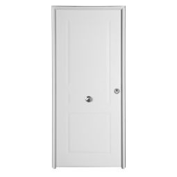 Puerta de entrada metálica blanca 91x210cm izquierda