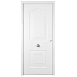 Puerta de entrada metálica Provenzal blanca izquierda 210x91cm