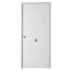 Puerta entrada metálica blanca 210x91cm Stam izquierda