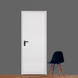 Puerta multiusos blanca gofrada derecha 210x80cm