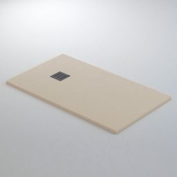 Plato de ducha mineral stone quartz beige 140x70 cm