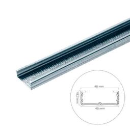 Perfil t-45 galvanizado para techos pladur 300 x 4,5 x 1,8 cm