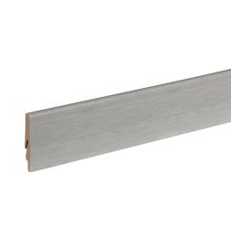 Rodapié ranurado gris claro 225x8x1,5cm
