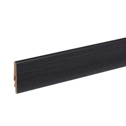 Rodapié madera negro ranurado 225x8x1,5cm