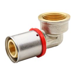 Codo hembra 90º multicapa press Ø16x1/2"