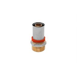 Rac. rect. m mult.press d25x3/4p u-rojo.