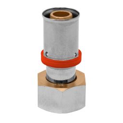 Racor hembra tuerca movil mult. press ø20x3/4” tipo u-rojo