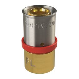 Adaptador cu-mult. press ø18xø20 tipo u-rojo