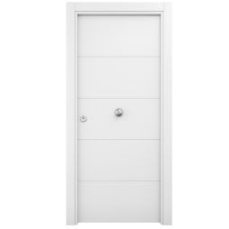 Puerta de entrada blindada Lor  blanca derecha 206x86cm