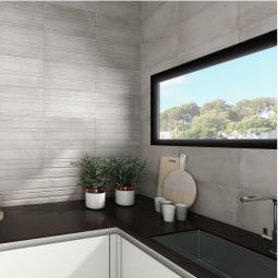 Suelo porcelánico cemento gris 30x60cm C3 Lecco