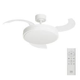 Ventilador de techo blanco con luz led y motor DC 107cm Ori M Arteconfort