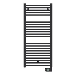 Radiador toallero eléctrico de fluido negro programable 700W Inerzia