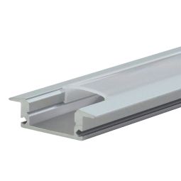 Perfil aluminio empotrado con difusor IP20 2000x24x6mm Alverlamp