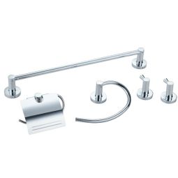 Set de baño cromado 5 piezas antela