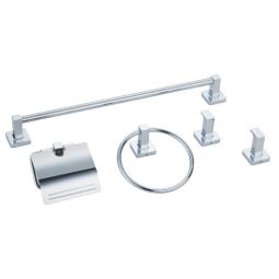 Set de baño cromado 5 piezas tera