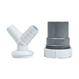 Enlace mixto macho pvc doble toma auxiliar 1 1/2-40
