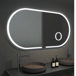 LEDimex - espejo ovalado 140x70cm LED antivaho x3 serie indiana