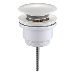 Kibath válvula clic clac lavabo bidet acabado blanco mate de latón