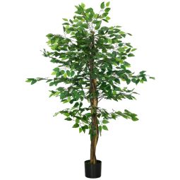 Planta artificial 15x15x150 cm peva color verde Homcom, hogar - decoración