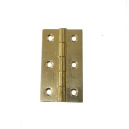 Pack 2 bisagras estrecha latonada 60 x 30 mm