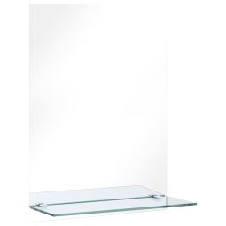 vidaXL espejo de pared con estante de vidrio templado 40x60 cm