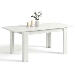 Mesa de comedor extensible 140-190x90 cm sira blanco artik