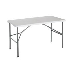 Mesa plegable 122cm rectangular blanca catering 7house
