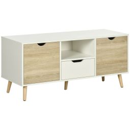 Mueble de tv 110x40x50 cm color blanco Homcom, hogar - muebles de salón
