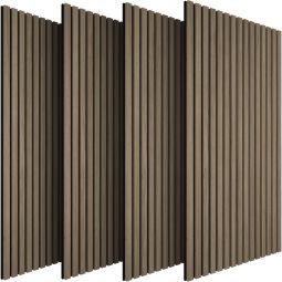 4 paneles de pared aspecto de madera 120x60x2,1 cm, roble oscuro