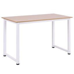 Mesa de ordenador 120x60x76 cm mdf y metal bicolor Homcom