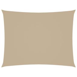 vidaXL toldo de vela rectangular tela oxford beige 2,5x4 m