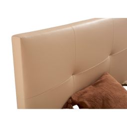 Cabecero tapizado descansin 150 cm beige polipiel y facil colocación