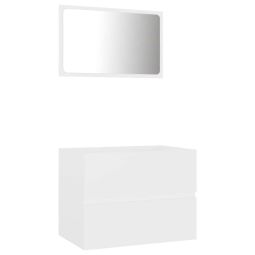 vidaXL juego de muebles de baño 2 pzas madera contrachapada blanco