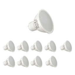 10x bombillas LED gu10 7w, 650 lm, luz fría 6000k