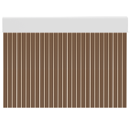 Cortina para puertas de PVC pastel marrón con beig / 100 x 215