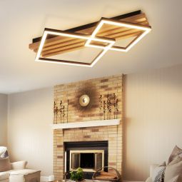 Nettlife lámpara de techo LED marrón 8.8x56.6