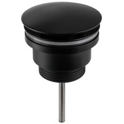 Valaz valvula click clack para lavabo o bide redondo negro mate