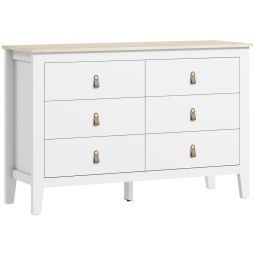 Cómoda para dormitorio 120x40x78 cm color blanco Homcom