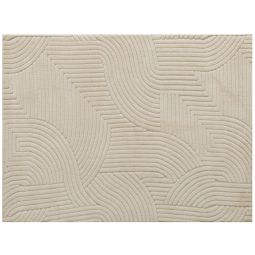 Alfombra para salón 230x160x1.7 cm poliéster color beige Homcom