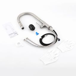 Grifo de cocina de acero inoxidable con rociador extraíble - mezclador de c