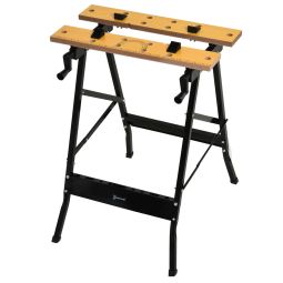 Mesa de trabajo 60,5x62,5x78,5 cm hierro, mdf bicolor durhand