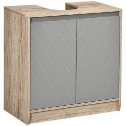 Armario de baño 60x30x59.8 cm bicolor Homcom, hogar - baño