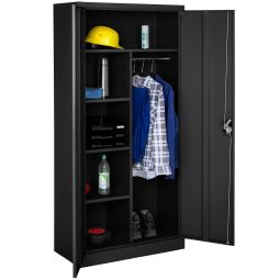 Armario archivador de acero con cierre 180 x 80 x 40 cm negro