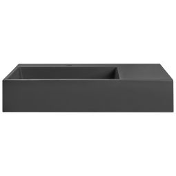 Lavabo suspendido cusco 75 x 43 cm compuesto mineral negro