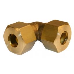 Racor bicónico de latón 90° d.14 para tubo de cobre
