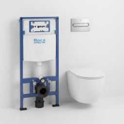 Roca duplo + pl1 cromo brillo + wc kp round pro total clean