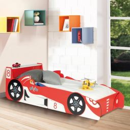 Cama infantil coche rojo - 70 x 140 cm