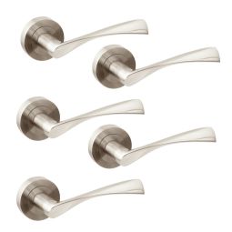 Manivelas de aluminio twist con roseta d.50 mm para puertas de
